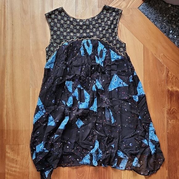 Moulinette Soeurs Black and Blue Dress - Women's Size 6 - Picture 4 of 6